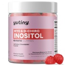 Myo-Inositol & D-Chiro Inositol Gummies, Vitamin B6 B12 & Folate til kvinder, Vegansk, Sukker fri, Jordbær Flavor, 60 Greve