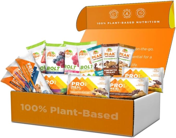 PROBAR - Plantbaseret Starter Pack - Gluten- Gratis, Non- GMO, Sund, High Protein Snacks - Naturlig energi til vandreture, Cykling, Camping, Snowboarding, Skiing (14 Greve)