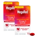 MegaRed Ultra Koncentrat 750mg Omega-3 Krill Oil Fedtsyretilskud med EPA / DHA, Antioxidant Astaxanthin, Ingen Fish Oil Aftersage Understøtter hjertesundhed, 80 Count Softgels (2 Pack)