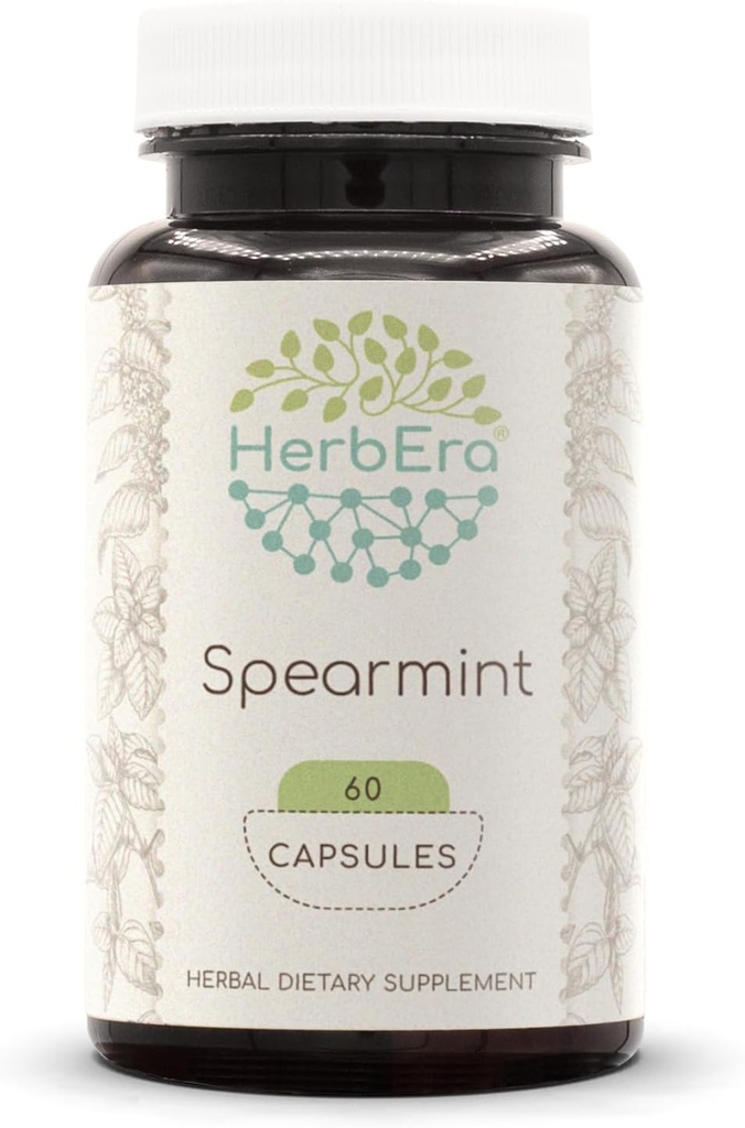 HerbEra Spearmint 60 Kapsler, 500 mg, Spearmint (Mentha spicata) Tørret Leaf (60 Kapsler)