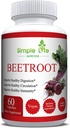 Organic Beet Root Powder Kapsler - Nitrooxid Booster til mænd og kvinder - Organic non-GMO Gluten Free Vegan Beets - 60CT