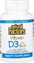 Naturlige faktorer, D3- vitamin 400 IE, understøtter stærke knogler, tænder og immunfunktion, 100 tabletter (100 portioner)
