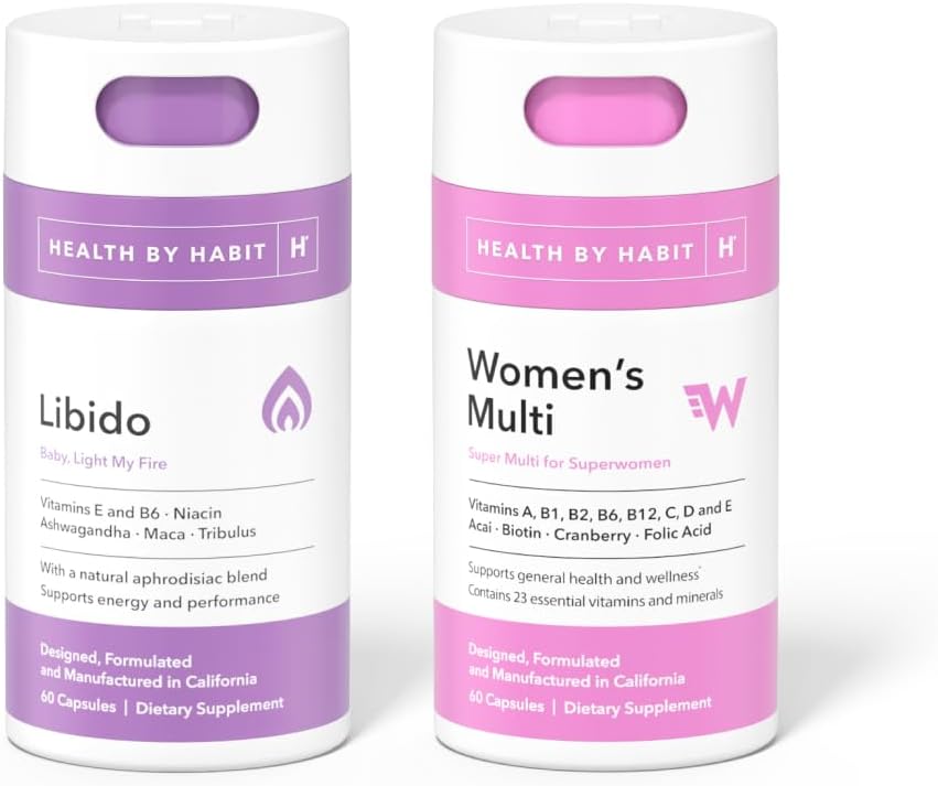 Sundhed af Habit føler dig selv Kit - Libido Blend (60 kapsler) & Kvinders Multi supplement (60 kapsler), Ikke GMO, Sukker fri