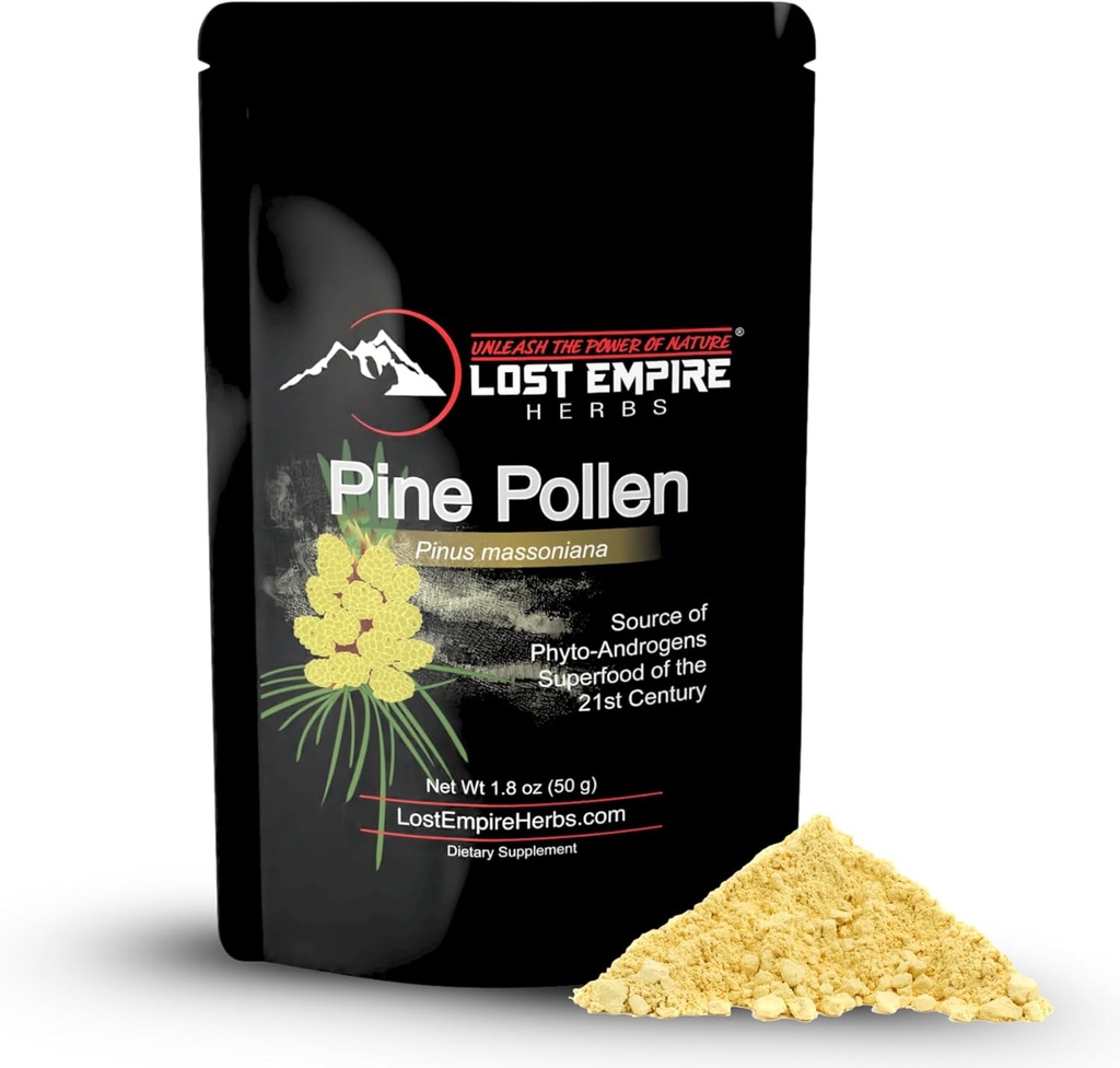 Pine Pollen Powder Wild Hartered - 99% Cracked Cell Wall against 124; Understøtter sund energi og lang levetid (50 Bedste)