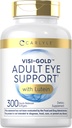 Carlyle Adult Eye Support: 124; 300 Kapsler: 124; med Lutein og Zeaxanthin: 124; Non- GMO og Gluten Free Supplement
