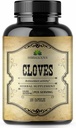 Cloves Capsules - Natural Dietary Supplement - rig på vitaminer, mineraler, mangan, fibre - Kan hjælpe med at styrke knogler, fremme fordøjelsesfunktion, antioxidant støtte - 100 Caps