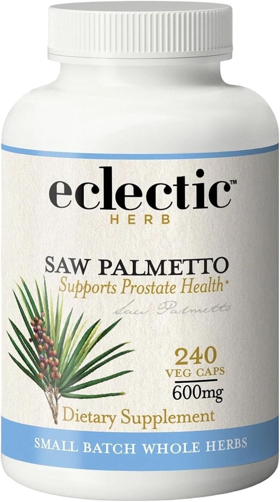 ECLECTIC INSTITUTE Frisk frysetørret sav Palmetto - 600 mg - 240 Vegetariske kapsler