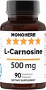 L- Carnosine 500 mg - 90 Veg kapsler - 90 Servering