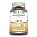 Amazing Formulas Maca 500 Mg | Vegetarian Capsules Supplement | Non-GMO | Gluten-Free | Made in USA (1 Pack | 250 Count)