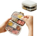 Travel Pill Organizer, Dispenser med 10 store kompartmenter, Bærbar Pill Flaske Organizer, Supplement Medicin Holder Stor kapacitet Daglig, for vitaminer, fiskeolier, Kosttilskud (hvid)