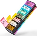 Ekstra Stor Ugentlig Pill Organizer 2 gange om dagen - Betife 7 Day Pill Box, AM PM Pill Case med Double Layer Jumbo Segment for piller, Vitamin, Fish Oil, Kosttilskud (Rainbow)