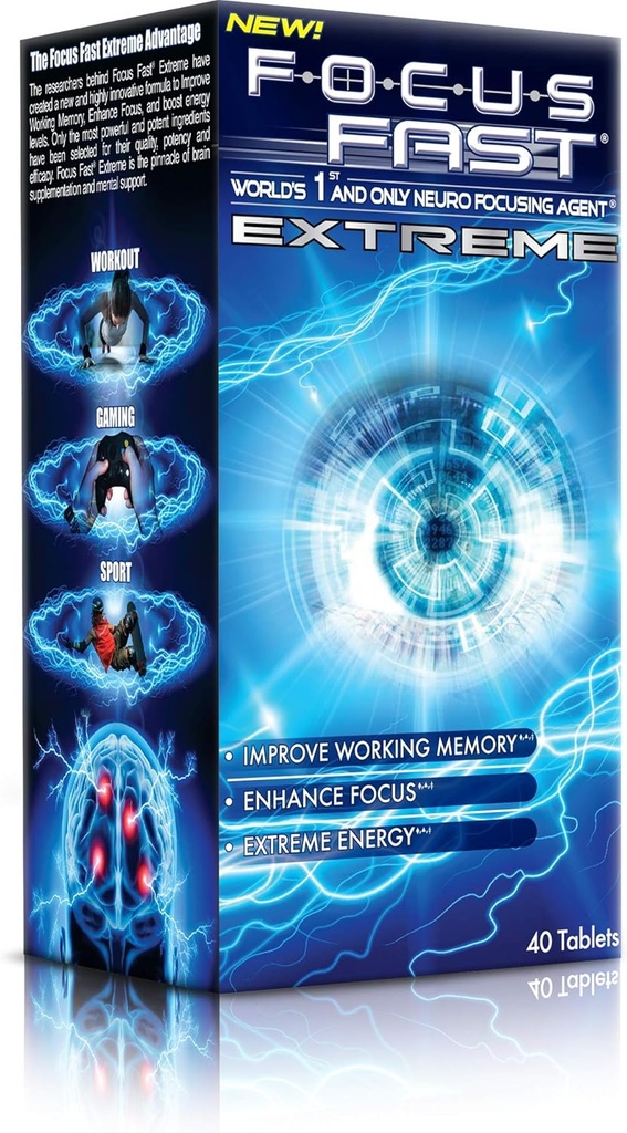 Fokus hurtigt Extreme Nootrop supplement. Forbedre arbejdshukommelse, øge fokus og boost energi i så lidt som 1 time! En hjerne pill til at fremme alerness og kognition