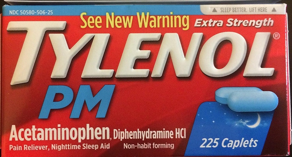 Tylenol PM Extra Strength Caplets (225 ct.) (2 pakning)