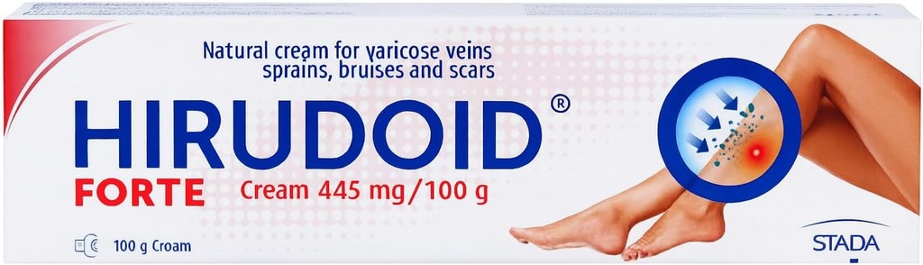 HiruCream Forte 100g Cream for Veins Bruises Scars forstuvninger, Lavet i Tyskland