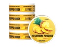 LyvWel 56mg koffein Energy Pouches - Ananas - Clean Energy & Focus Boost med Guarana - 5 - Pack med 16 Pouches Per Can (80 Total Pouches)