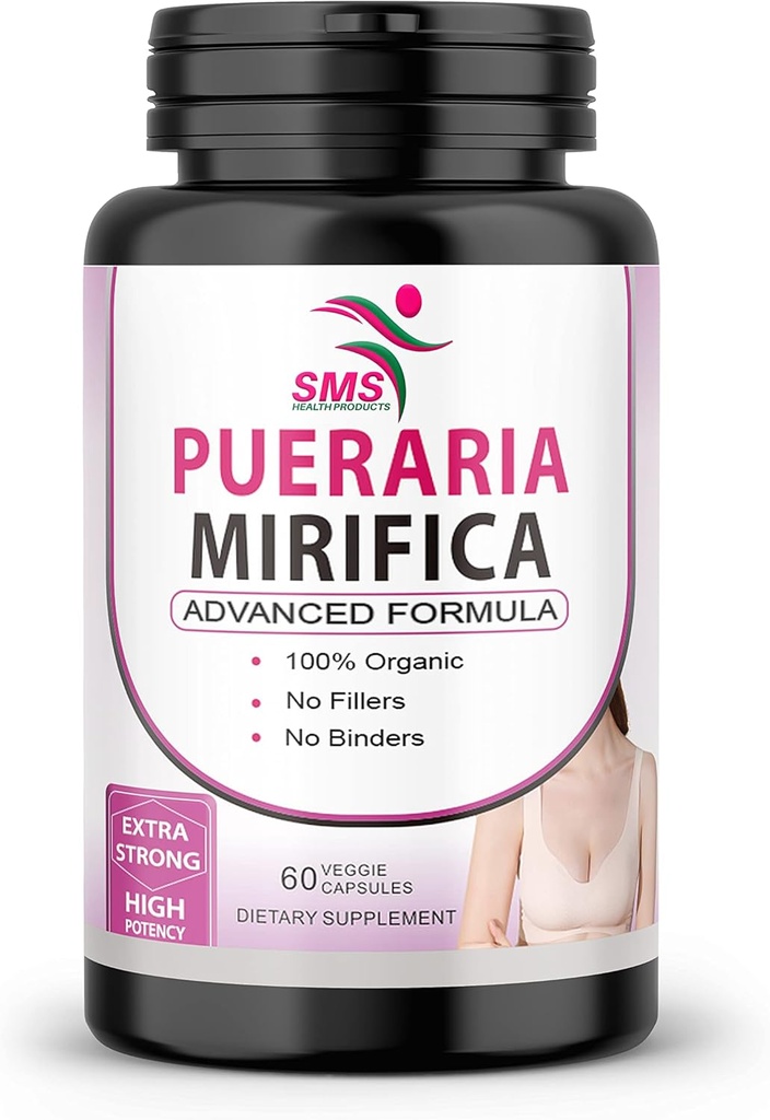 Pueraria Mirifica (Kwao Krua Kao) Supplement piller - Pure Root 10: 1 Koncentreret hvid ekstrakt pulver fra Thailand, Premium Organic - fremmer kvinders sundhed - 60 Veggie kapsler.