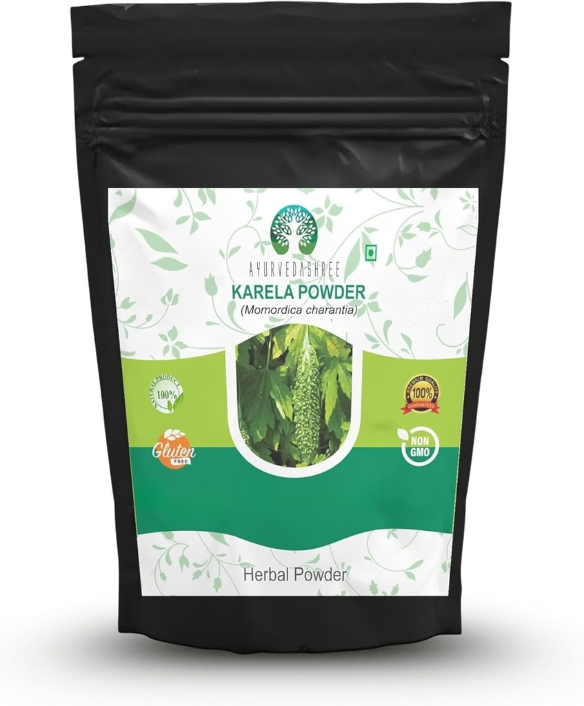 Bitter Melon Powder 200 Gm I Momordica Charantia / Karela Fruit Powder I Ayurvedic urt I Support Lever Function I Herbal Supplement I Understøtter hud og mave