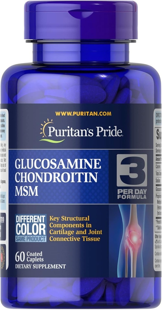 Puritans Pride Double Strength Glucosamine Chondroitin MSM Joint Soother 60 Cap
