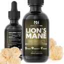 Lions Mane Mushroom Supplement - Organic Lions Mane Extract for Brain Health, Memory, Focus & Immunsupport - Nootrop Vegan flydende tinktur - Lavet i USA - 4 Fl Oz