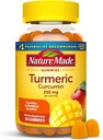 Natur Lavet gurkemeje 250 mg per servering, Kosttilskud til antioxidant support, 60 Gummier, 30 dages forsyning
