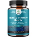 Nootrop Brain Supplement for Memory and Focus Enhancement - Vitaminer for mental sundhed & Klarhed med VIT A, B6, Riboflavin, Niacin, Thiamin & Folate - Cognitive Complex for Mind Vitality - 60 Ct