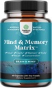 Nootrop Brain Supplement for Memory and Focus Enhancement - Vitaminer for mental sundhed & Klarhed med VIT A, B6, Riboflavin, Niacin, Thiamin & Folate - Cognitive Complex for Mind Vitality - 60 Ct