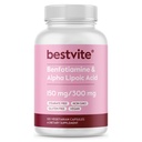 Benfotiamin 150mg / Alpha Lipoinsyre 300mg (120 vegetariske kapsler) - Ingen stearater - Vegan - Gluten Free - Ikke GMO