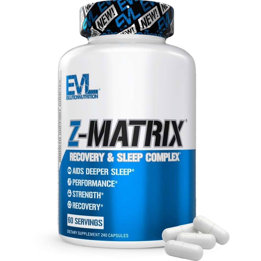 EVL Post Workout Recovery Supplement - Magnesium og zink - ZMatrix Zink Magnesium Aspartatmuskel Recovery Supplement for søvn støtte og muskel sundhed