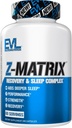 EVL Post Workout Recovery Supplement - Magnesium and Zinc - ZMatrix Zinc Magnesium Aspartate Muscle Recovery Supplement for Sleep Support and Muscle Health