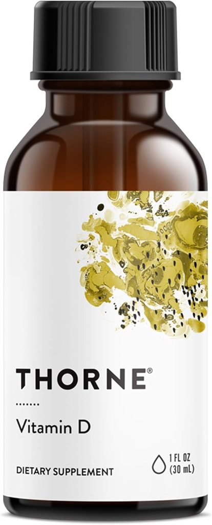 THORNE - D-vitamin Væske - D-vitamin tillæg - understøtter sunde knogler og muskler, hjerte-kar-sundhed & immunfunktion * - 1 Fl Oz (30 ml) - 600 Servering
