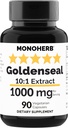 MONOHERB Goldenseal Extract 1000 mg - 90 Vegetariske kapsler