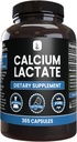Pure Original Ingredienser Calciumlactat (365 kapsler) Ingen Magnesium eller Rice Fillers, Altid Pure, Lab Verified
