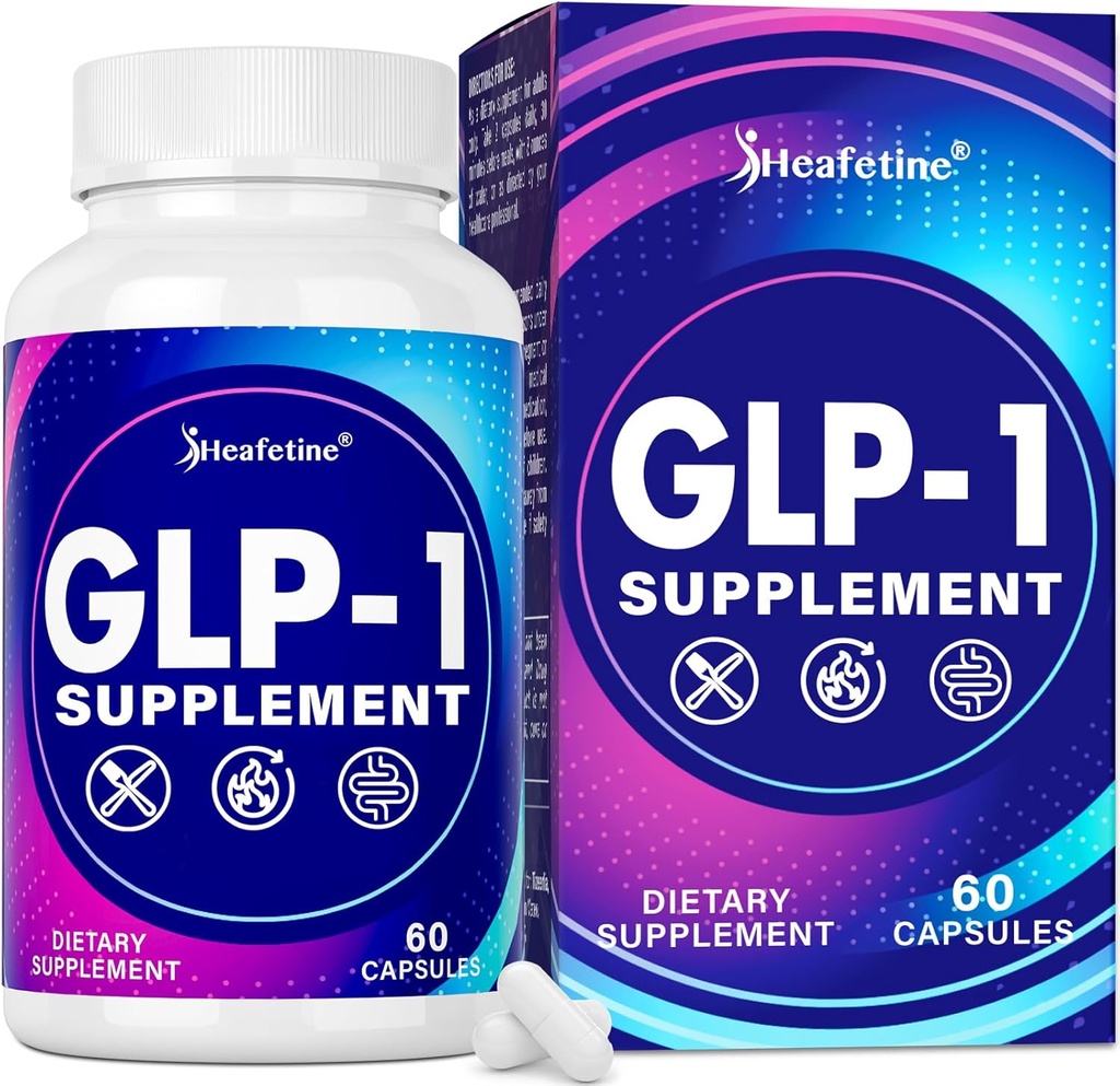 GLP-1 Supplement, med naturligt GLP1 Supplement Probiotisk for kvinder & mænd, Humle & grøn te ekstrakt, GLP 1 Kosttilskud til Gut, Energi, GLP-1 & Samlet sundhed - 60 kapsler