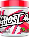 GHOST Burn Weight Management Powder, Kiwi Strawberry (60 Servere) - Metabolisme og energi Support til mænd og kvinder - Natural Coffein, L-Carnitin & L-Tyrosine - Soy & Sugar- Free, Vegan