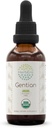 Gentian B60 Alkohol- Free Herbal Extract Tinktur, Koncentrerede flydende dråber Natural USDA Organic Gentian (Gentiana Lutea) Tørret rod (2 fl oz)