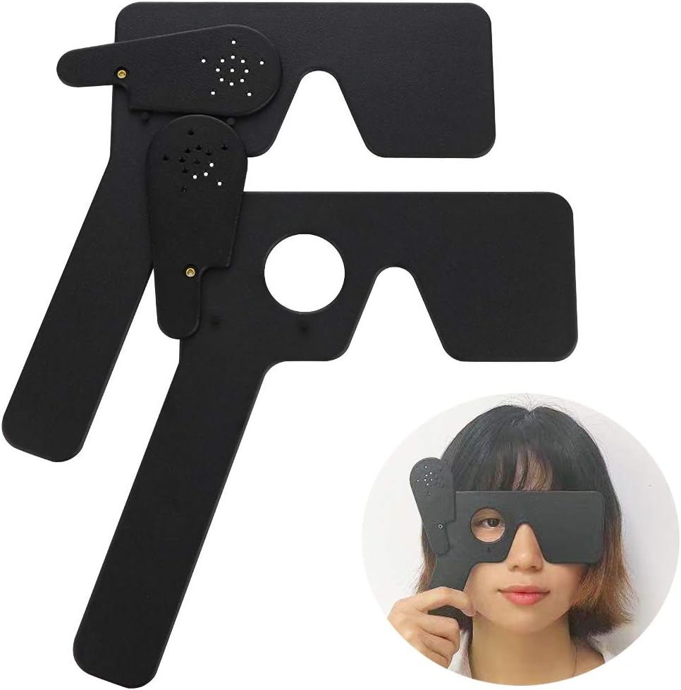 2 Pack Ophthalmic Eye Occluder til Optometrists, Optometrists og Orthoptists Eye Exam Tool (Sort)