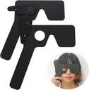 2 Pack Ophthalmic Eye Occluder til Optometrists, Optometrists og Orthoptists Eye Exam Tool (Sort)