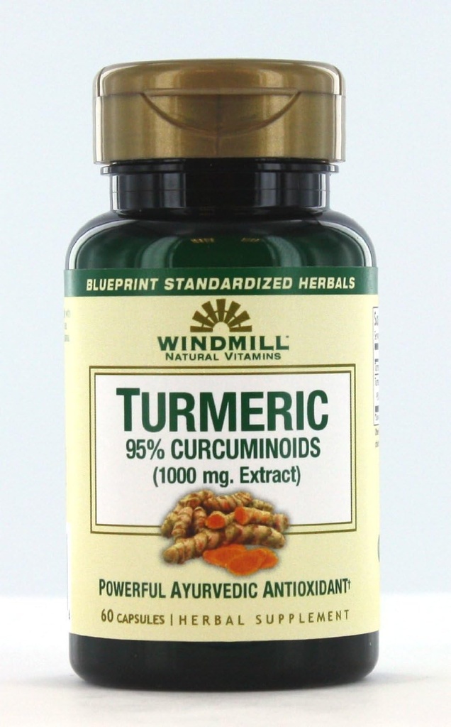 Windmill Gurkemeje 95 Procent Curcuminoider 1000 Mg Kapsler - 60 Ea