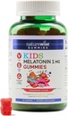 Naturlige Kids Melatonin Gummies 1 mg - Drug- Free, Non- Habit Danning Sleep Aid for Children Age 4 & Up - Strawberry Flavored Gummy Bears - Vegan, Gluten Free, Non- GMO - 90 Greve [3- Måned Supply]