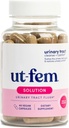 UT- Fem løsning - Fast- Fungerende Urinary Tract Flush til kvinder, Proaktiv UTI support, fremmer Cleansing & Comfort, Clinical- Strength D- Mannose, Tranebær, og naturlige ingredienser - 60 Veganske kapsler