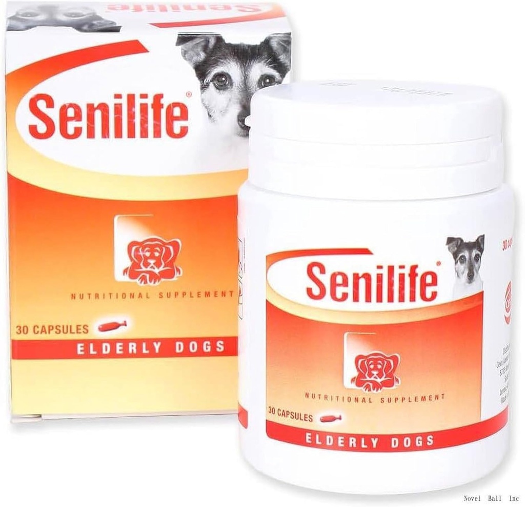 Brain Function Support Aging Pet Nutritional Supplement / D59010B Senilife Nutritional Supplement for ældre hunde (op til 50 lbs) - 30 / Box