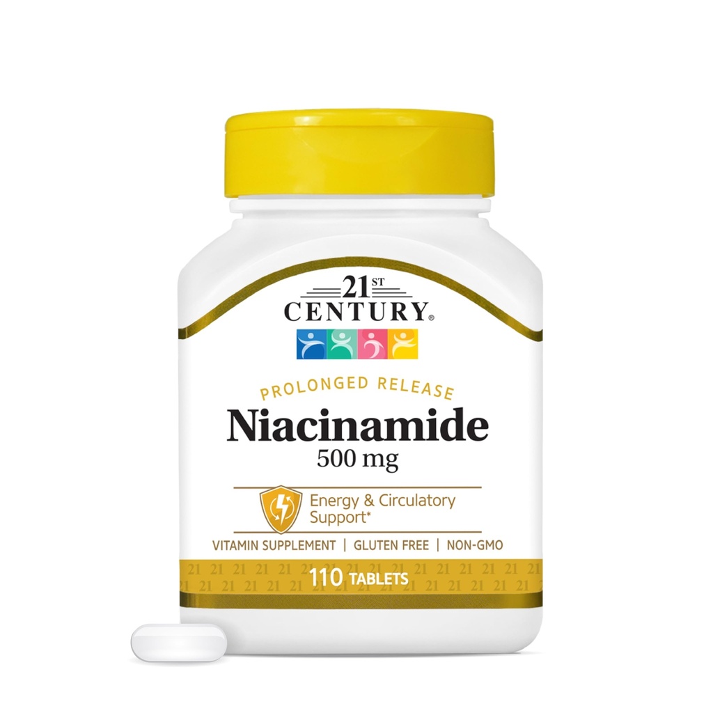 21. Century Niacinamid 500 mg depottabletter, 110 Tæl