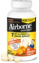 Airborne Vitamin C 1000mg (per Serving) - Citrus Chewable Tablets (116 Count in a Bottle), Gluten-Free Immune Support Supplement, with Vitamins A C E, Zinc, Selenium, Echinacea, Ginger, Antioxidants