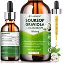 Soursop Bitters Extract Flydende Olie: Graviola Soursop Ekstract- Økologisk til Cell Support og Regeneration- Soursop Tinktur Spiselige 2 fl oz, 60ml