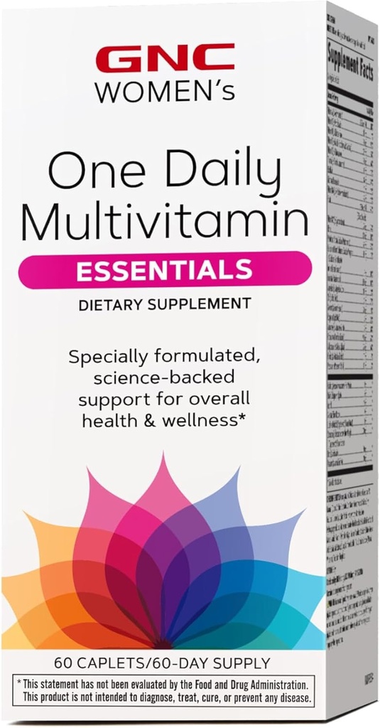 GNC Women 's One Daily Multivitamin, Science- Backed Support for Samlet Sundhed og Wellness, 60 Greve