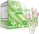 Flydende collagen til kvinder, 2500mg Beauty Collagen drik med Marine Collagen Peptider Glutathione Anti- Aging, Contain Fugt, C-vitamin & biotin til hudrevitalisering (pakke med 30) -Lemon Flavor