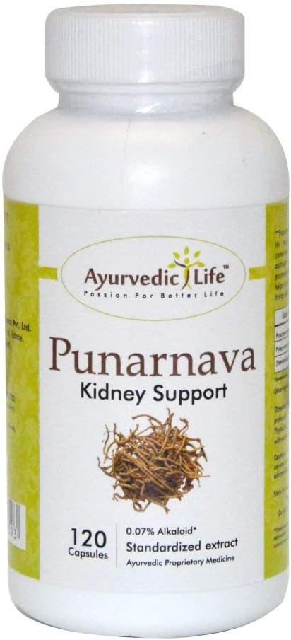 Herbal Punarnava Kapsler 350 mg Kapsler, Natural, Understøtter Nyre funktion, Gut Sundhed & sund fordøjelse -120 Tæl