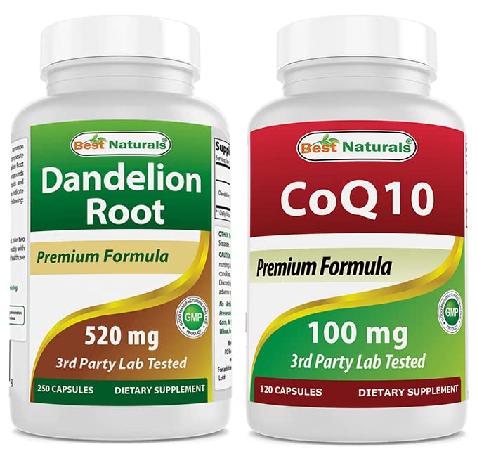 Bedste Naturals Mælkebøtte Root 520 mg & COQ10 100 mg