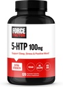 FORCE FACTOR 5htp Sleep Aid and Mood Support, Extra Strength 5 HTP, Natural Sleep Supplement for voksne til at støtte rolig og stress balance, Vegan, Non- GMO, 120 Kapsler
