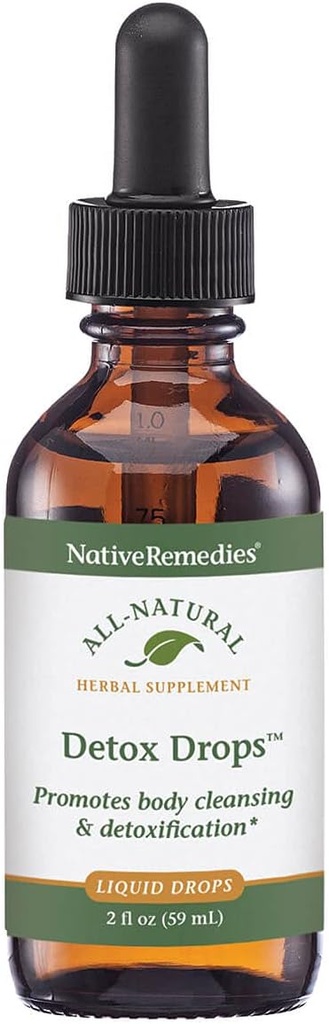 NativeRemedies Detox Drops - Alle naturlige herbal supplement fremmer systemisk kropsscanning, Toxin Release og lever funktion og afgiftning - 59 ml